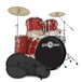 GD-7 Drum Kit + Practice Pack, Red Sparkle