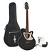 Deluxe Thinline Electro Acoustic Guitar Pack by Gear4music, Black