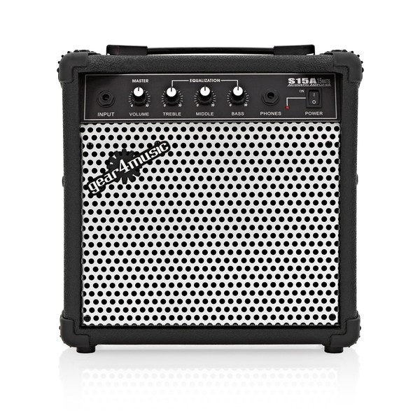 Deluxe Thinline Electro Acoustic Guitar + 15W Amp Pack, Black