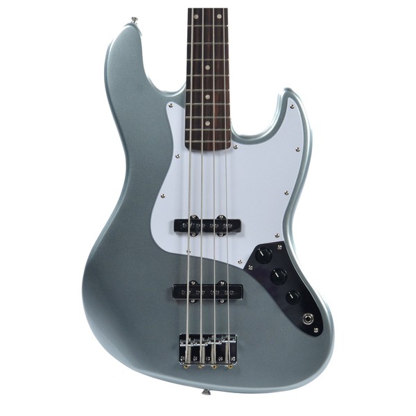 DISC Squier by Fender Affinity Jazz Bass Guitar, Slick Silver at