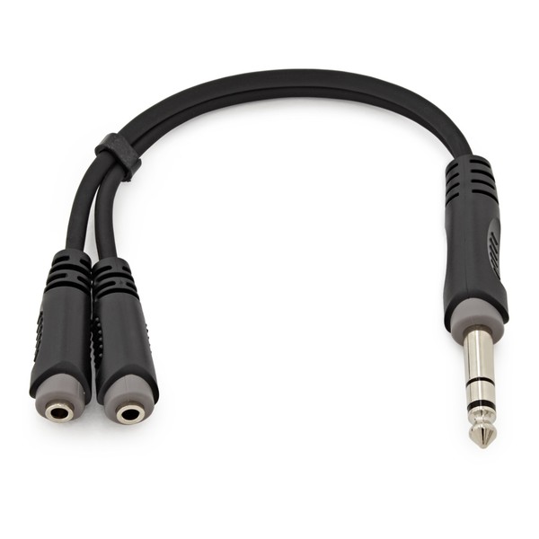 2 x Mono Minijack (F) to Stereo Jack (M) Cable