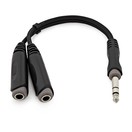 TRS 6.35mm Jack (M) - Dual TS 6.35mm Jack (F) Pro Cable, 0.15m