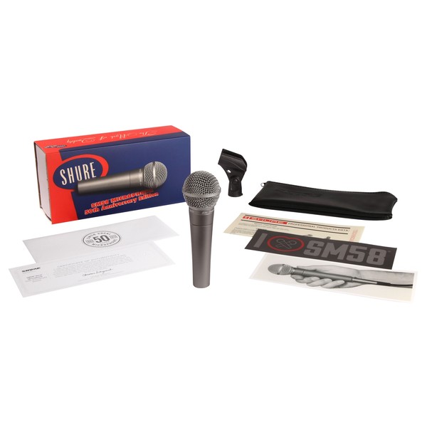 Shure SM58 50A Ltd. Edition Dynamic Cardioid Vocal Microphone at