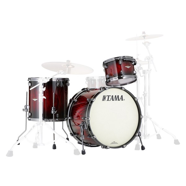 Tama 3 Pc Starclassic Bubinga 22'' Shell Pack, Garnet Quilted Bubinga