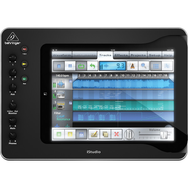 Behringer iStudio iS202 iPad Mixer Dock - Top View