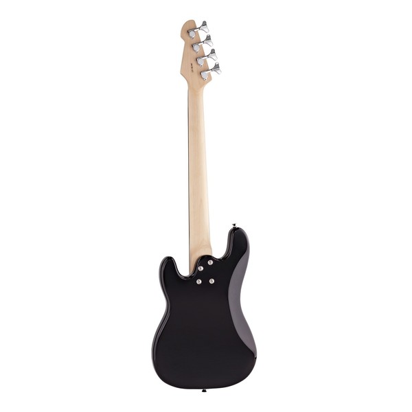 3/4 LA Bass Guitar Black, 15W Bass Amp Pack