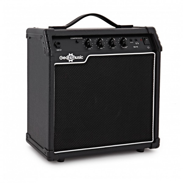 15W Gear4music Bass Amp - Front View