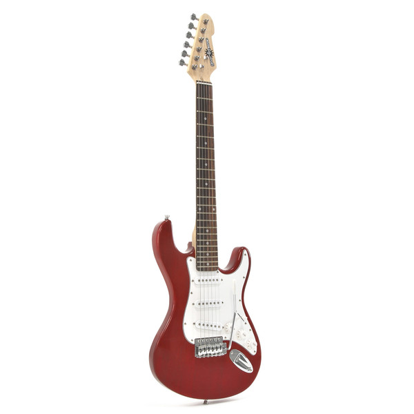 Gear4music 3/4 E-Gitarre In Weinrot – Inkl. 10W Verstärker, Tasche & Zubehör Für Einsteiger
