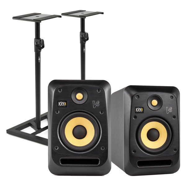 KRK V6S4 Studio Monitor with Stands, Pair