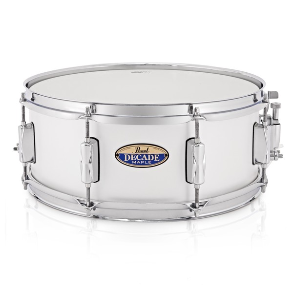 Pearl Decade Maple 14 x 5.5 Snare Drum, White Satin Pearl