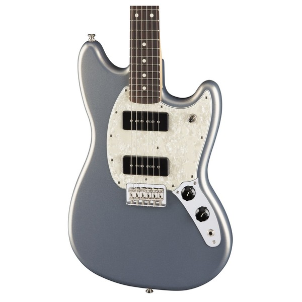 Fender Mustang 90 Electric Guitar, RW, Silver at Gear4music