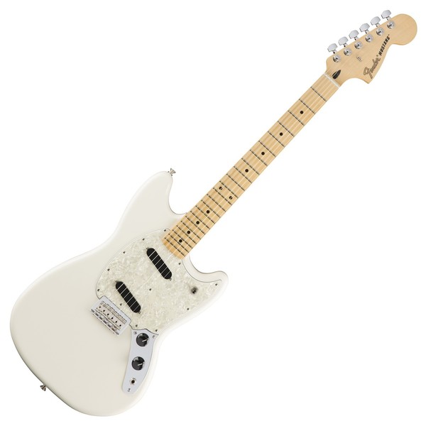 Fender Mustang Electric Guitar, MN, Olympic White