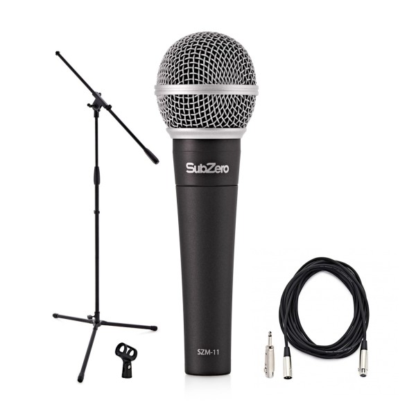 SubZero Dynamic Vocal Microphone with Cable and Mic Stand