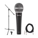 SubZero Dynamic Vocal Microphone with Cable and Mic Stand