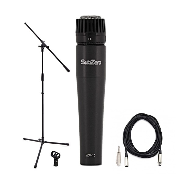 Sub-Zero Dynamic Instrument Mic with Cable and Mic Stand