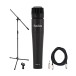 Sub-Zero Dynamic Instrument Mic with Cable and Mic Stand