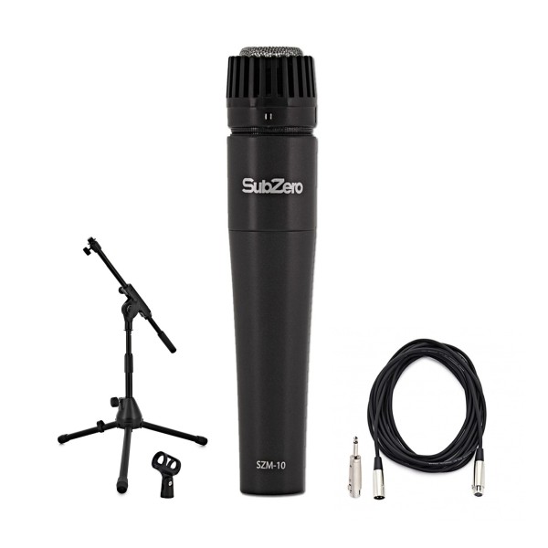 SubZero Dynamic Instrument Mic with Cable and Low Mic Stand