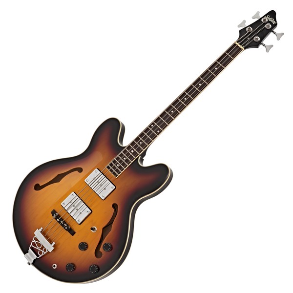 SubZero Detroit Semi Acoustic Bass, Sunburst