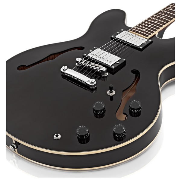 SubZero Detroit Semi Acoustic Guitar, Black