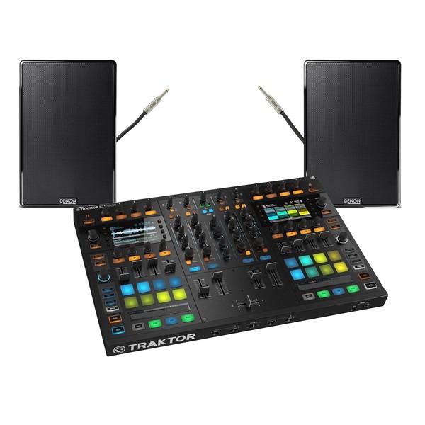 Native Instruments Traktor Kontrol S8 with Denon DN-306 Monitors - Bundle
