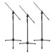 Deluxe Boom Mic Stand by Gear4music, Pack of 3