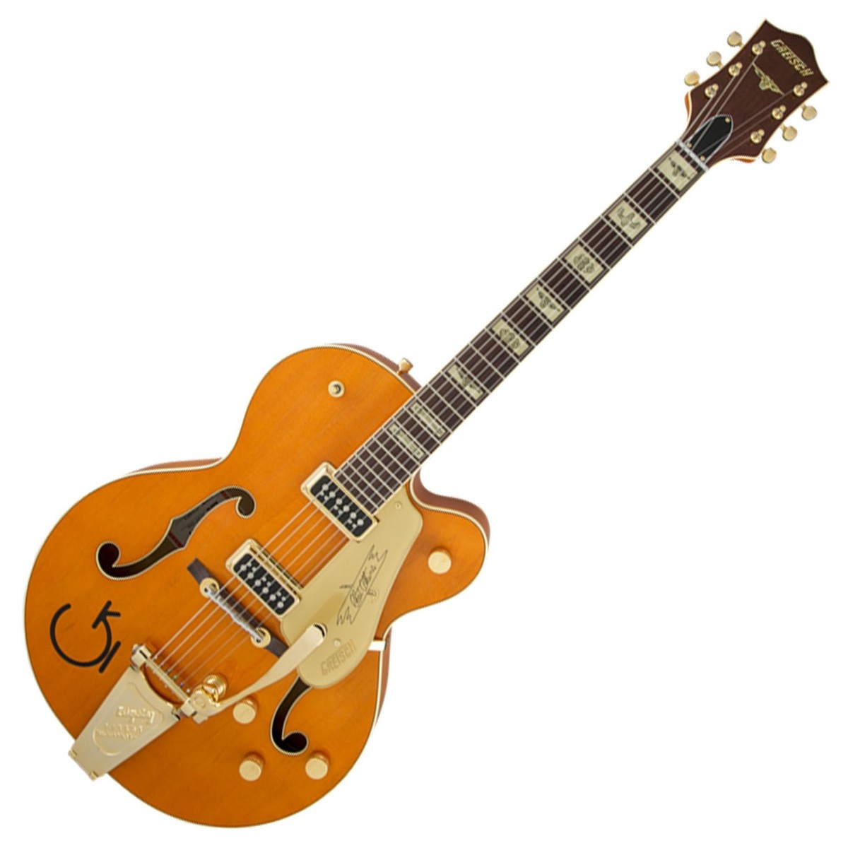 Gretsch G6120T-55 Vintage Select Edition 55 Chet Atkins w/ Bigsby Vintage Orange Stain Lacquer