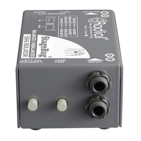 Radial StageBug SB-6 Isolator - Input / Output view
