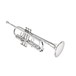 Besson BE110 New Standard Bb Trumpet Package, Silver Plated, Side
