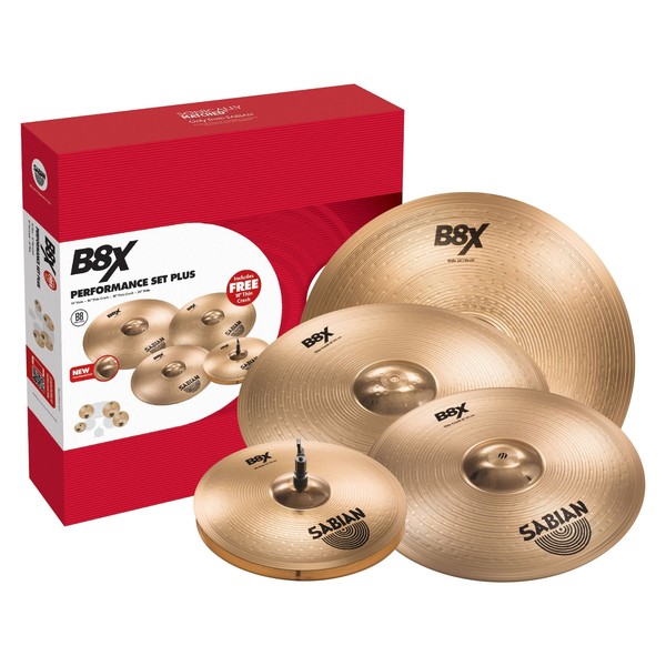 Sabian B8X Performance Cymbal Set With Free 18" Thin Crash