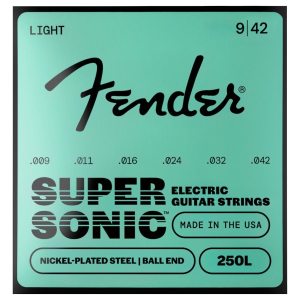 Fender 250L Electric Nickel Plated Steel Ball End 9-42, 3 Pack