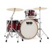 WHD Birch 4 Piece Rock Complete Drum Kit, Red Burst