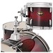 WHD Birch 4 Piece Rock Complete Drum Kit, Red Burst