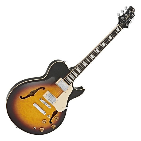 Greg Bennett Royale RL-3 Guitar + SubZero V35RG Amp Pack, Sunburst