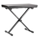K&M 14075 Wide Keyboard Bench, Imitation Leather, Black