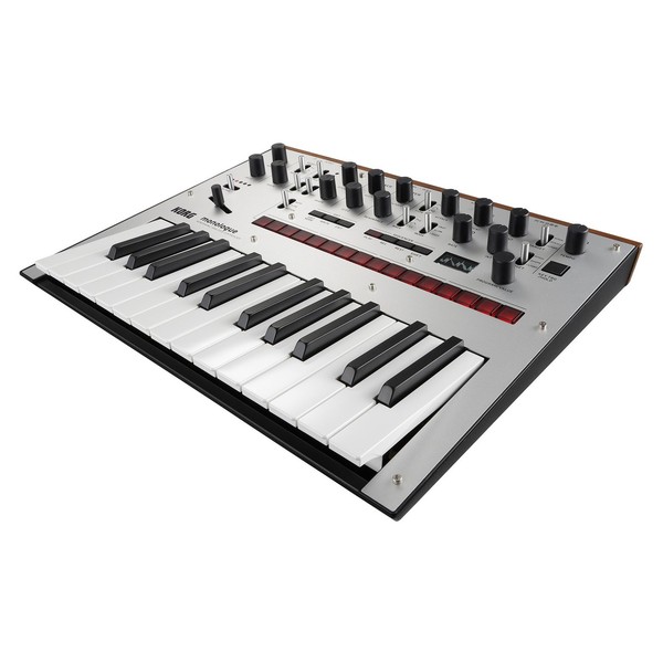 Korg Monologue Analogue Synthesizer, Silver - Angled
