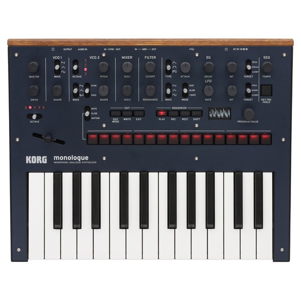 Korg Monologue Analogue Synthesizer, Blue - Top