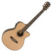 Deluxe Single Cutaway Electro Acoustic Guitar by Gear4music, Natural 