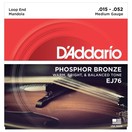 D'addario EJ76 Phosphor Bronze Mandola Strings, Medium 15-52