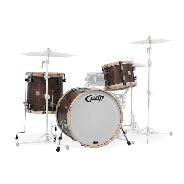 PDP Concept Maple Classic, 22" Shell Pack, Walnut with Natural Hoops