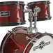 Junior 5 Piece Drum Kit by Gear4music, Wine Red