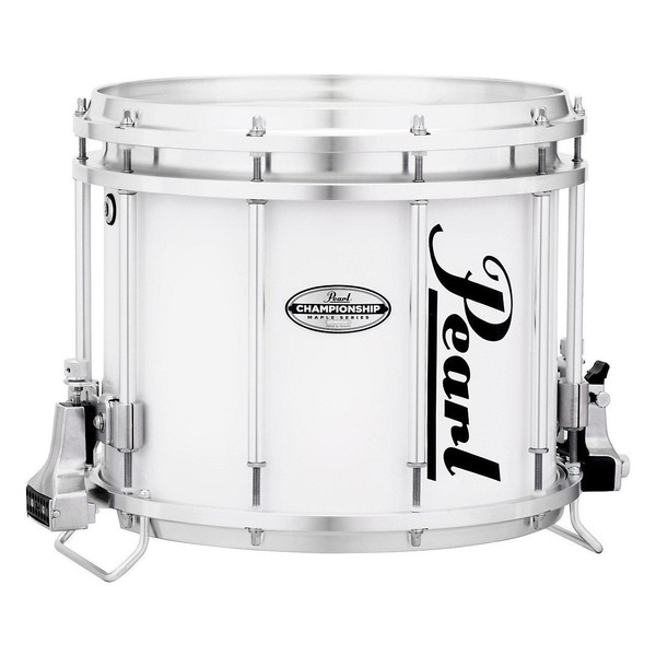 Pearl Championship Maple 14'' x 12'' Marching Snare Drum, Pure White