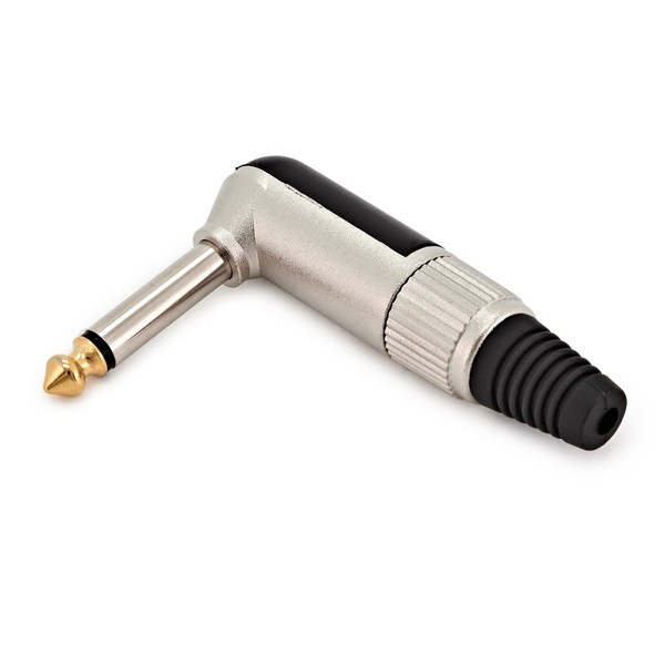 Male Mono Right Angle Jack Connector, by Gear4music
