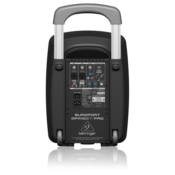 Behringer MPA40BT PRO Portable PA System - Back View