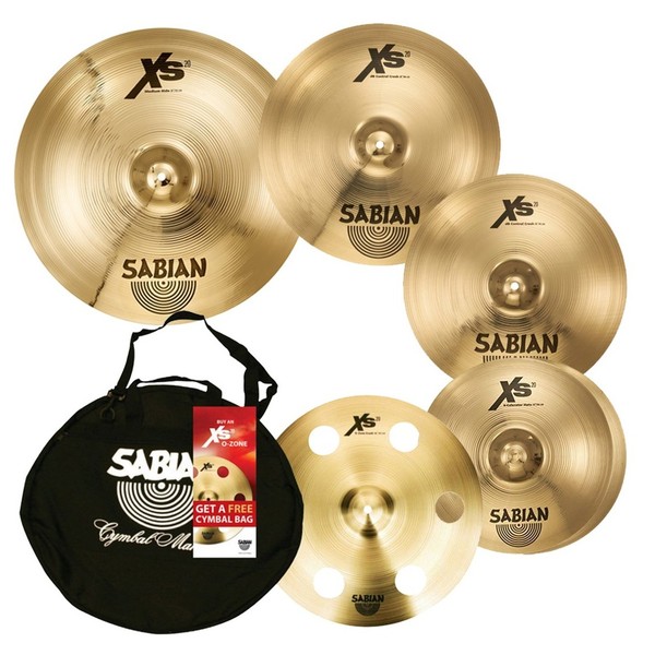 Sabian XS20 5 Piece Super Set With O-Zone Crash & Cymbal Bag