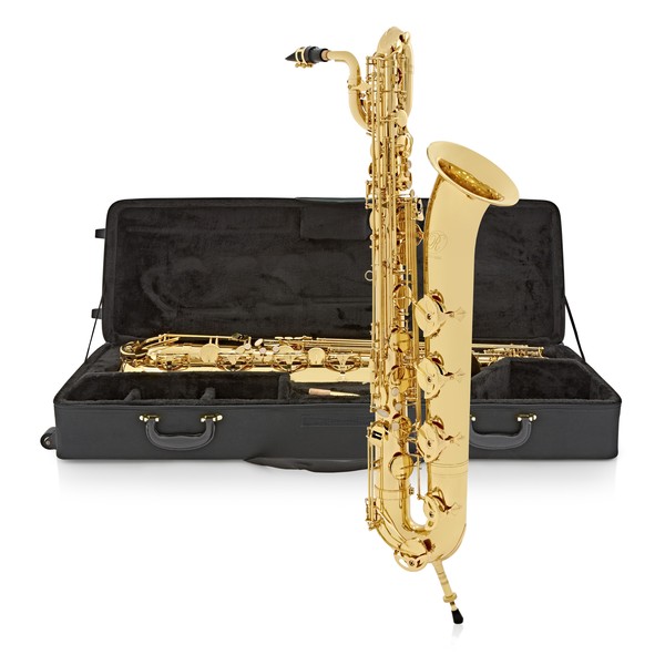Rosedale Baritone Saxophone by Gear4music, Gold