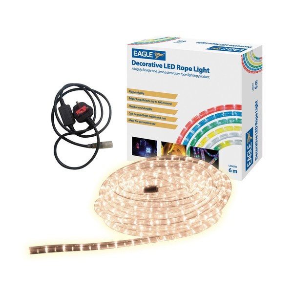 Eagle Static LED Rope Light 6m, Ice White