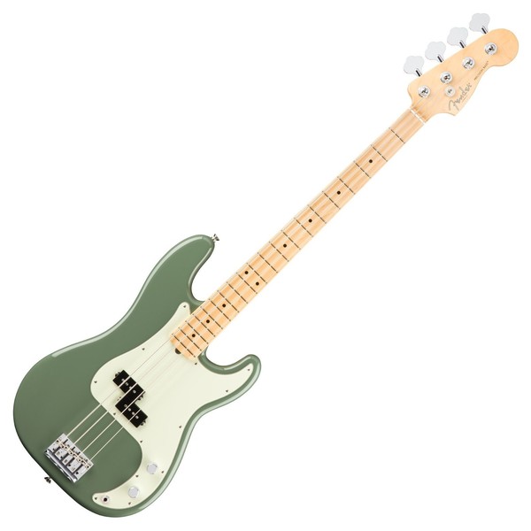 Fender American Pro Precision Bass Guitar MN, Antique Olive