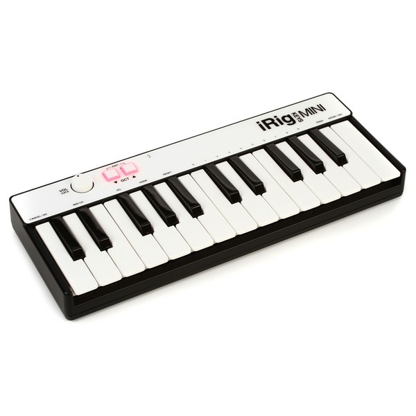 IK Multimedia iRig Mini Keys for iOS, Android and Mac/PC - Angled