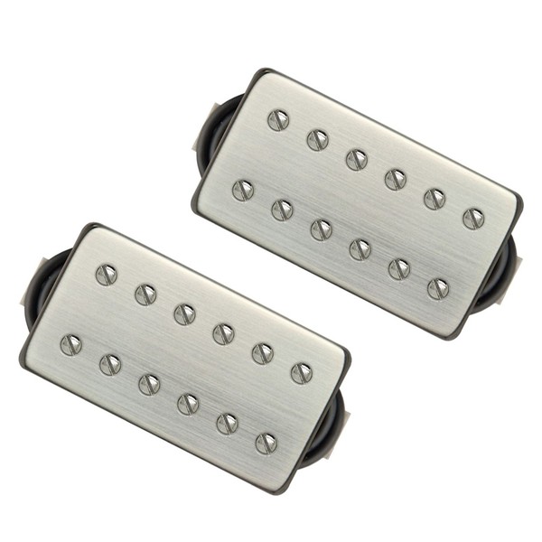 Bare Knuckle Pickups Juggernaut Humbucker Set, Brushed Nickel Cover