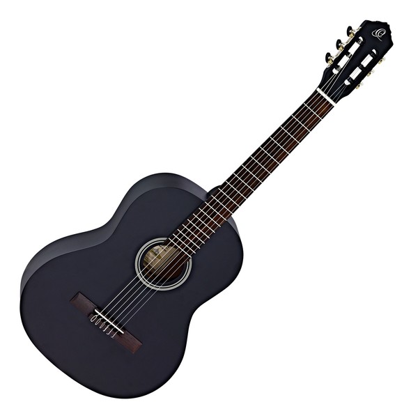 Ortega RST5 Student Series Full Size Classical Guitar, Black Satin